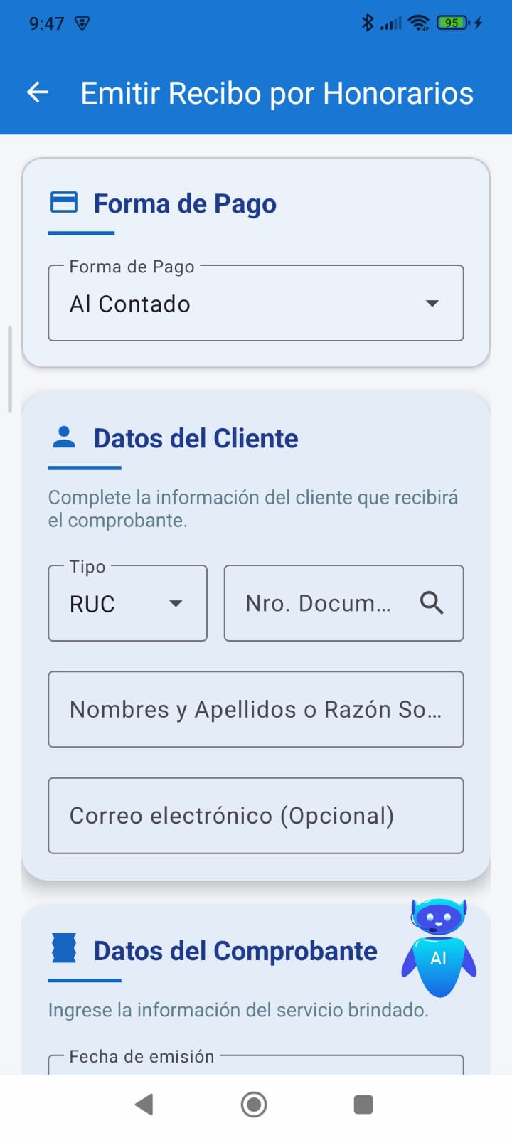Emitir Recibo por Honorarios en Mi Conta